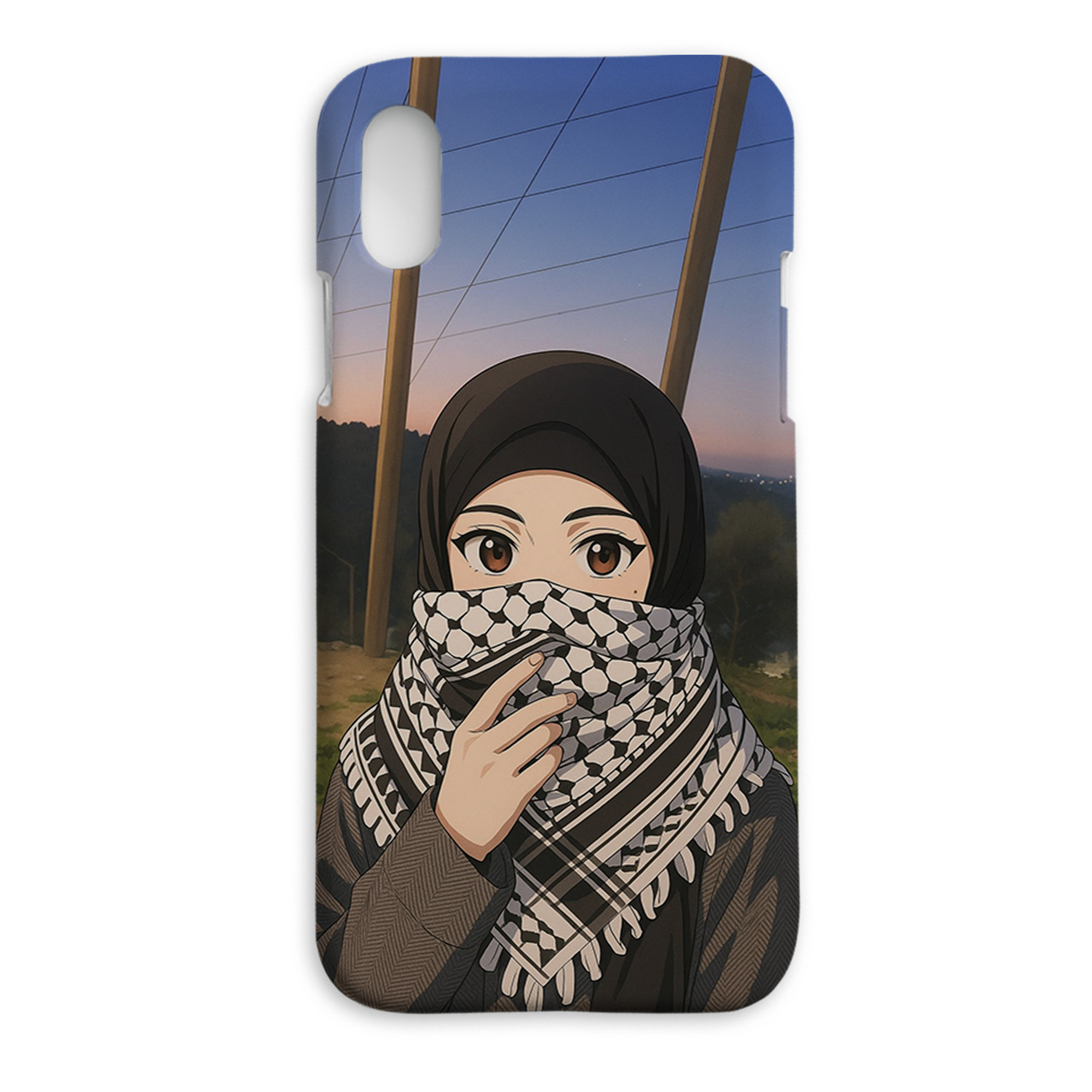كفر حماية أنيق بنقوش بناتية لطيفة وألوان دافئة - تصميم 154